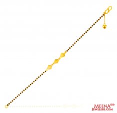 22Kt Gold Black Beads Bracelet ( Ladies Bracelets )