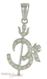 18K Om Pendant with Trishul ( Om Pendants )