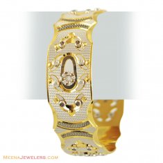 22K CZ Two Tone Bangle(1 Pc)