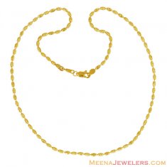 22k Fancy Rice Chain (18 Inch)