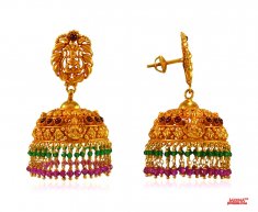 22Kt Temple Chandelier Earrings