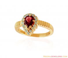 18K Ladies Oval Diamond Ring ( Diamond Rings )