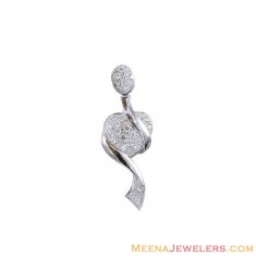 18K White Gold Fancy Pendant