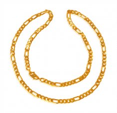 22 Kt Gold Figaro Chain