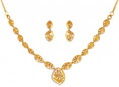 22Kt Gold Two tone Necklace Set