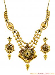 22K Antique Kundan Necklace Set