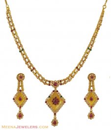 22K Gold set with Precious Stones