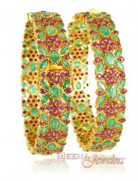 22Kt Bangles with Precious Stones ( Precious Stone Bangles )