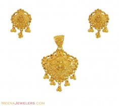 Yellow Gold Pendant Set (22K) ( Gold Pendant Sets )