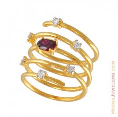 Signity Ring With spiral Style ( Ladies Signity Rings )