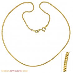 22k Plain Kids Chain (14 Inches)