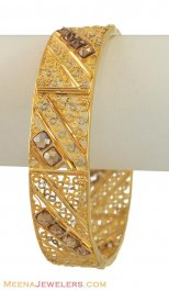 22K Fancy Stone Bangle (1 Pc)