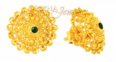 22Karat Gold Earrings with Filigree  ( 22 Kt Gold Tops )