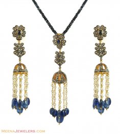 Nizam Polki Pendant Set 