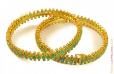 Emerald Bangles (22K Gold)