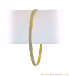 22K Gold And Rhodium Bangles (1 Pc)