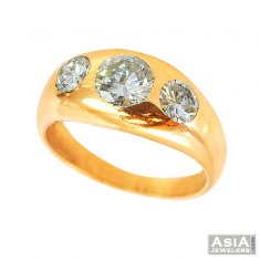 18kt Mens Solitaire Band  ( Diamond Rings )