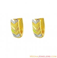 ClipOn Earrings 3 Tone 22K ( Clip On Earrings )