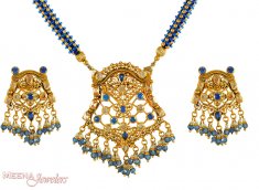 22K Designer Pendant Set
