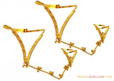 22K Gold Bracelet Panja (Pair) ( Ladies Bracelets )