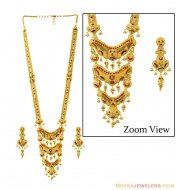 22K Bridal Long Patta Haar Set
