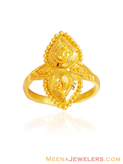 22K Gold Kids Ring - BjRi15984 - US$ 134 - 22K Gold Kids Ring, Designed ...