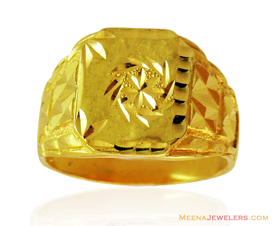 22k Mens Gold Ring - RiMs14882 - US$ 626 - 22k Gold ring for men's with ...