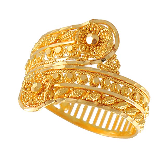 Designer Ladies Gold Ring - RiLg4366 - 22KT Gold Ladies ring with ...