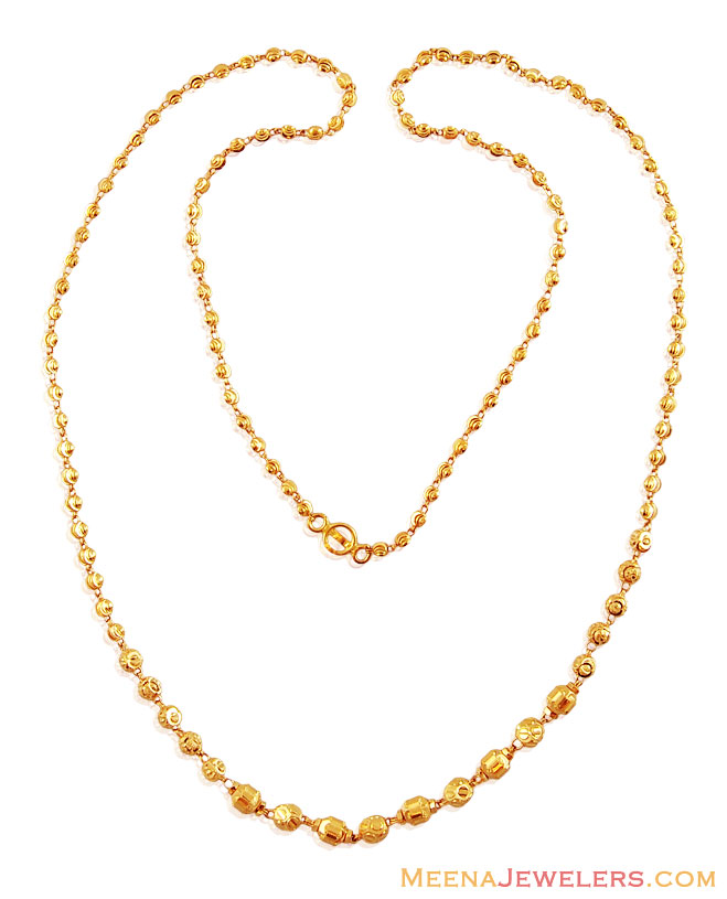 Gold Ladies Chain (24 Inches) - ChLo16431 - US$ 944 - 22K Gold ladies ...