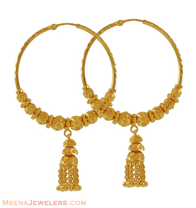 22k Gold Designer Bali - ErHp7316 - 22k gold designer bali in yellow ...