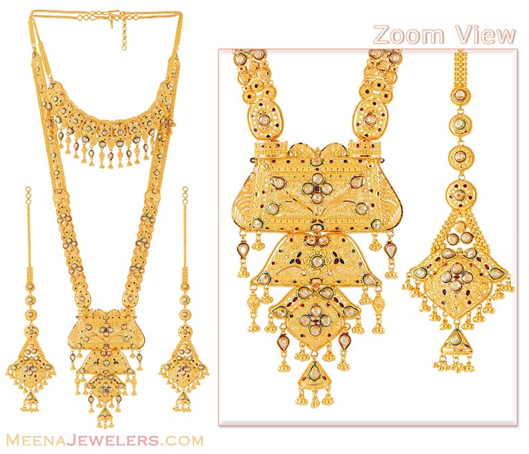Rani haar ( Bridal set) with 22kt - StBr5139 - 22kt Gold four pieces ...
