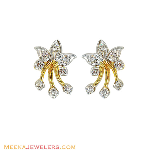 18kt Fancy Design Diamond Earrings - DiEr12133 - US$ 1,052 - 18Kt Gold ...