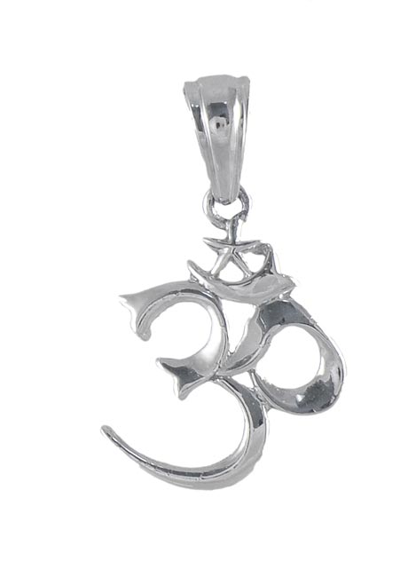 18Kt White Gold Om Pendant ( Ganesh, Laxmi and other God Pendants )