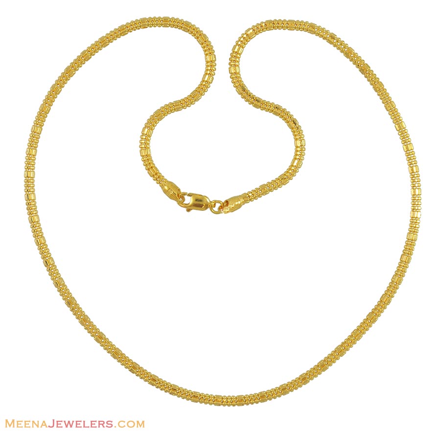 22Kt Rope Chain (18 Inch) - ChPl10467 - 22k gold chain for mens. Hook ...