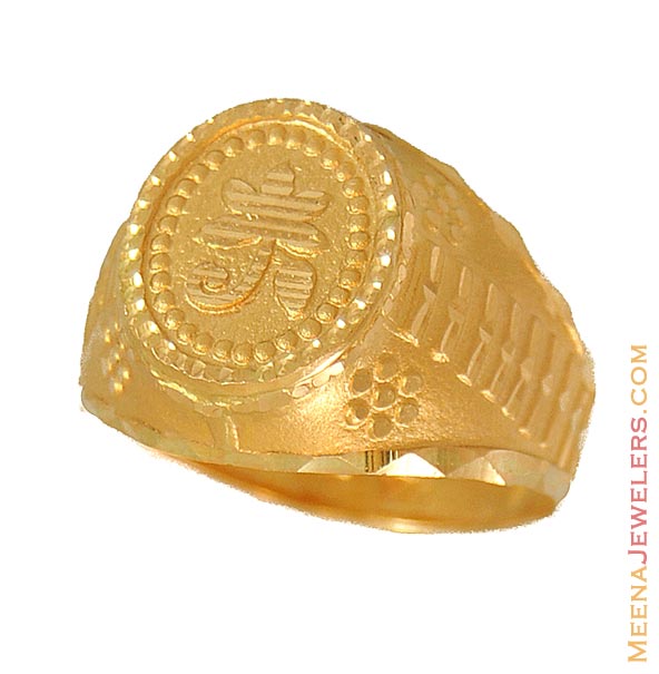 Indian Gold Ring (22Karat) - RiMs9668 - 22 Karat Indian Gold Ring ...