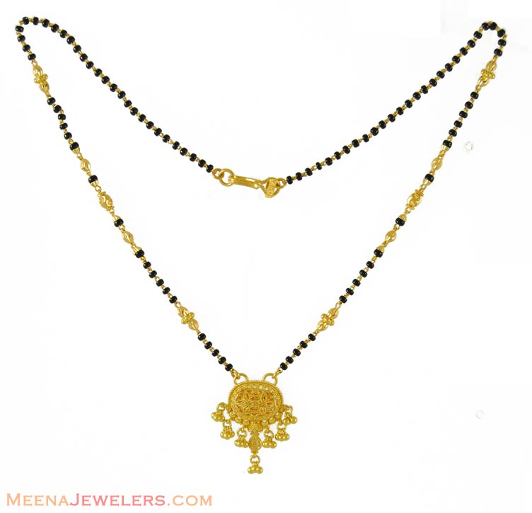 MangalSutra (22Kt Gold) - ChMs6457 - 22 Karat Gold Mangalsutra chain ...