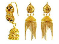 Earrings >  22Kt Gold Fancy Earrings > 