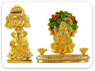 22Kt Gold Murtis (Idols) >  Ganesh, Laxmi, Krishna and other Gods > 