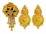 Earrings >  22 Kt Gold Tops > 