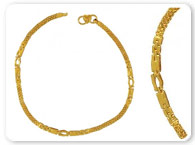 Miscellaneous Gold Jewelry >  Gold Anklets > 