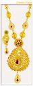  [ Gold Designer Sets > 22k Peacock Necklace Earring Set   ]