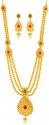  [ Gold Designer Sets > 22K Stones Necklace Earring Set  ]