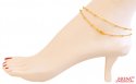 22Kt Gold Fancy Anklets (2 pc)