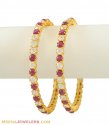 22K Gold Bangles (2 PC) - Click here to buy online - 3,515 only..