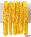 22k Gold Bangles (6 pcs ) - Click here to buy online - 7,427 only..