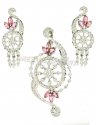 Gold Diamond Pendant Set - Click here to buy online - 6,804 only..