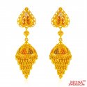 22K Gold Layered Jhukmi Earrings  - Click here to buy online - 2,326 only..