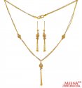 Click here to View - 22K Gold Two Tone Necklace Set 