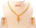 22Kt Gold Meenakari Necklace Set