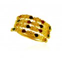 22K Gold Meenakari Ring - Click here to buy online - 372 only..